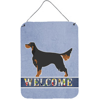 "Caroline's Treasures Gordon Setter Welcome Metal Print, 16"" x 12"", Multicolor"