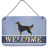 "Caroline's Treasures Gordon Setter Welcome Metal Print, 8"" x 12"""