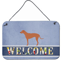 "Caroline's Treasures Rhodesian Ridgeback Welcome Metal Print, 8"" x 12"""