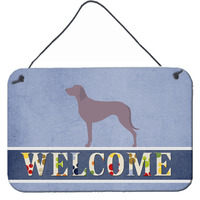 "Caroline's Treasures Weimaraner Welcome Metal Print, 8"" x 12"", Multicolor"
