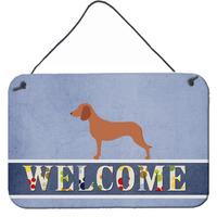 "Caroline's Treasures Bavarian Mountain Hound Welcome Metal Print, 8"" x 12"", Multicolor"