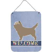 "Caroline's Treasures Cairn Terrier Welcome Metal Print, 16"" x 12"", Multicolor"