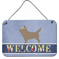 "Caroline's Treasures Cairn Terrier Welcome Metal Print, 8"" x 12"", Multicolor"