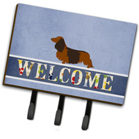 "Caroline's Treasures Longhaired Dachshund Welcome Wall Hook, Triple"