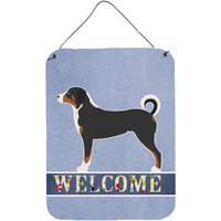 "Caroline's Treasures Appenzeller Sennenhund Welcome Metal Print, 16"" x 12"", Multicolor"