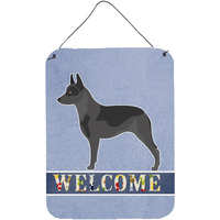 "Caroline's Treasures Australian Cattle Dog Welcome Metal Print, 16"" x 12"", Multicolor"