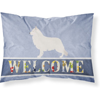 "Caroline's Treasures Berger Blanc Suisse Welcome Pillowcase, Standard,"