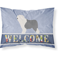 "Caroline's Treasures Old English Sheepdog Bobtail Pillowcase, Standard, Welcome"