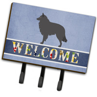 "Caroline's Treasures Groenendael Belgian Shepherd Wall Hook, Triple, Welcome"