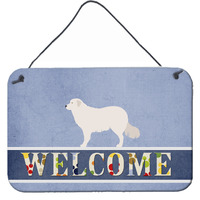 "Caroline's Treasures Kuvasz Welcome Metal Print, 8"" x 12"""