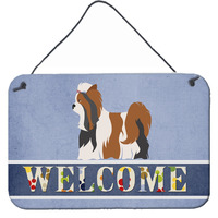 "Caroline's Treasures Biewer Terrier Welcome Metal Print, 8"" x 12"""