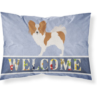 "Caroline's Treasures Welcome Papillon Pillowcase, Standard"