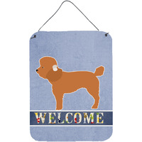 "Caroline's Treasures Toy Poodle Welcome Metal Print, 16"" x 12"", Multicolor"