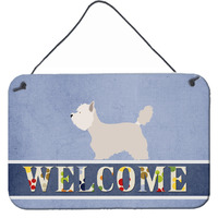 "Caroline's Treasures Westie Welcome Metal Print, 8"" x 12"""