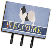 "Caroline's Treasures Papillon Welcome Wall Hook, Triple, Multicolor"