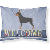 "Caroline's Treasures Miniature Pinscher Welcome Pillowcase, Standard,"