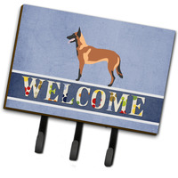 "Caroline's Treasures Malinois Belgian Shepherd Wall Hook, Triple, Welcome"