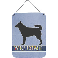 "Caroline's Treasures Mudi Welcome Metal Print, 16"" x 12"", Multicolor"