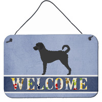 "Caroline's Treasures Labradoodle Welcome Metal Print, 8"" x 12"""