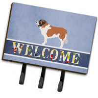"Caroline's Treasures Moscow Watchdog Wall Hook, Triple, Welcome"