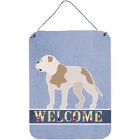"Caroline's Treasures American Bulldog Welcome Metal Print, 16"" x 12"", Multicolor"