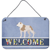 "Caroline's Treasures American Bulldog Welcome Metal Print, 8"" x 12"""