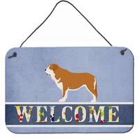 "Caroline's Treasures Mastin Espanol Spanish Mastiff Metal Print, 8"" x 12"", Welcome"