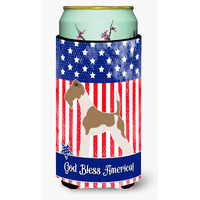 "Caroline's Treasures Wire Fox Terrier American Decorative Can Hugger, Tall Boy, Multicolor"