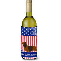 "Caroline's Treasures Longhaired Dachshund American Decorative Bottle Hugger, 750 ml, Multicolor"