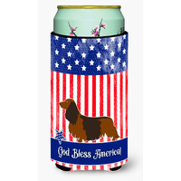 "Caroline's Treasures Longhaired Dachshund American Decorative Can Hugger, Tall Boy, Multicolor"