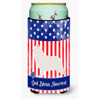 "Caroline's Treasures Berger Blanc Suisse American Decorative Can Hugger, Tall Boy, Multicolor"