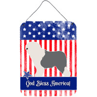 "Caroline's Treasures Old English Sheepdog Bobtail American Metal Print, 16"" x 12"", Multicolor"