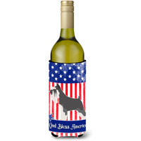 "Caroline's Treasures Miniature Schnauzer American Decorative Bottle Hugger, 750 ml, Multicolor"