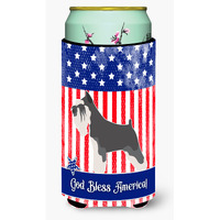 "Caroline's Treasures Miniature Schnauzer American Decorative Can Hugger, Tall Boy, Multicolor"