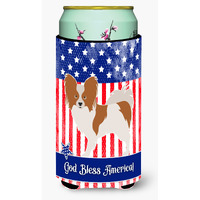 "Caroline's Treasures Papillon American Decorative Can Hugger, Tall Boy, Multicolor"