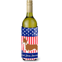 "Caroline's Treasures Pembroke Welsh Corgi American Decorative Bottle Hugger, 750 ml, Multicolor"