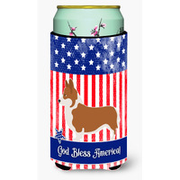 "Caroline's Treasures Pembroke Welsh Corgi American Decorative Can Hugger, Tall Boy, Multicolor"