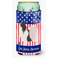 "Caroline's Treasures Papillon American Decorative Can Hugger, Tall Boy, Multicolor"