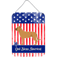 "Caroline's Treasures Alano Espanol Spanish Bulldog American Metal Print, 16"" x 12"", Multicolor"
