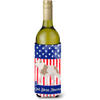 "Caroline's Treasures Bulldog American Decorative Bottle Hugger, 750 ml, Multicolor"