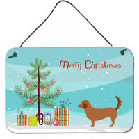 "Caroline's Treasures Alpine Dachsbrake Metal Print, 8hx12w, Christmas Tree"