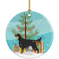 Caroline's Treasures Gordon Setter Christmas Ceramic Ornament