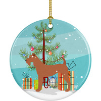"Caroline's Treasures Irish Terrier Christmas Ceramic Ornament, Multicolor"