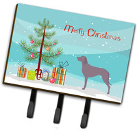"Caroline's Treasures Weimaraner Wall Hook, Triple, Christmas Tree"