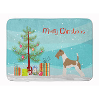 "Caroline's Treasures Wire Fox Terrier Christmas Floor Mat, 19hx27w, Multicolor"