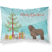 "Caroline's Treasures Bergamasco Shepherd Pillowcase, Standard, Christmas Tree"