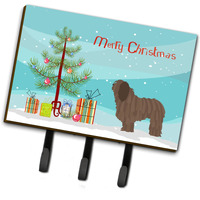 "Caroline's Treasures Bergamasco Shepherd Wall Hook, Triple, Christmas Tree"