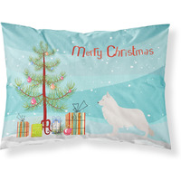 "Caroline's Treasures Berger Blanc Suisse Pillowcase, Standard, Christmas Tree"
