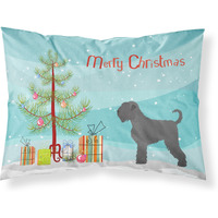 "Caroline's Treasures Black Russian Terrier Pillowcase, Standard, Christmas Tree"