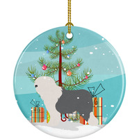 Caroline's Treasures Old English Sheepdog Bobtail Christmas Ceramic Ornament